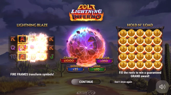 Colt Lightning Inferno aðalskjár